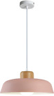 EKSED 300mm Round Metal Shade Pendant Light in Macaron Color, Modern Simple Wood