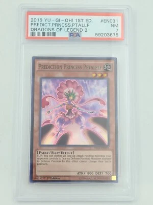 2015 Yugioh DRL2-EN031 Prediction Princess Petalelf 1st Edition Super Rare PSA 7 - Image 1 of 2