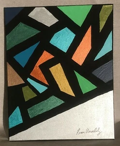 Handgemalte abstrakte Acrylkunst von Fran Bernholz - (1) 16"x20" - Bild 1 von 4