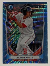 2014 Bowman Chrome Prospects Mookie Betts #BCP109 Blue Wave Refractor Rookie RC
