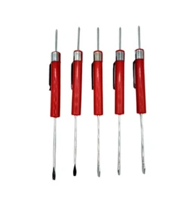 Lot 5 Professional Philips Flat Head Pocket Electronics Mechanic Screwdriver NEW - Picture 1 of 2
