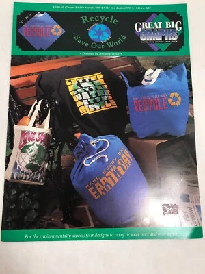 Recycle Earth Day Love Your Mother Earth Cross Stitch Pattern leaflet Recycling  - Image 1 of 4