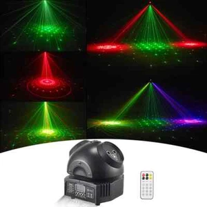 Remote RGB Laser Moving Head Light 3in1 Pattern Laser Stage Lights DJ Disco KTV - Picture 1 of 13