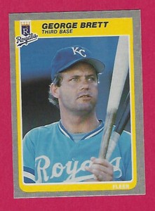 1985 Fleer George Brett # 199 Kansas City Royals