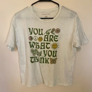 American Eagle Graphic You Are What You Think T Shirt Soft Comfortable Boho Soft - Picture 1 of 12