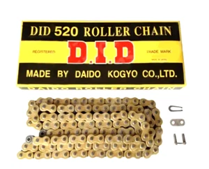 DID STANDARD 520 GOLD & BLACK MOTORCYCLE DRIVE CHAIN 520 X 120L 120 LINKS - Picture 1 of 1