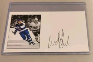 WENDEL CLARK SIGNED 3x5 INDEX CARD NHL AUTOGRAPH MAPLE LEAFS NORDIQUES ISLANDERS - Picture 1 of 1