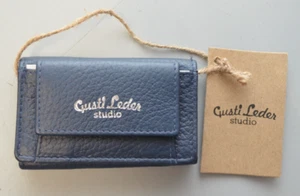 Gusti Leder Omar Portemonnaie Geldbörse Geldbeutel Brieftasche Blau Leder Neu - Bild 1 von 3