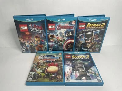 Nintendo Wii U Game Lot: Avengers, Batman, Lego Movie, Scribblenauts Good - Image 1 of 4