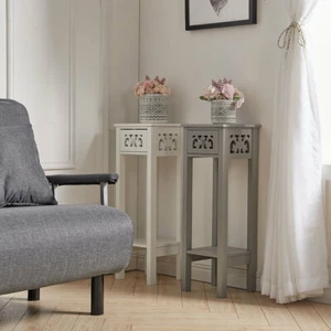 Console Table Vintage Rustic Hallway Stand Slim Entryway Elegant Sideboard Draw - Picture 1 of 16