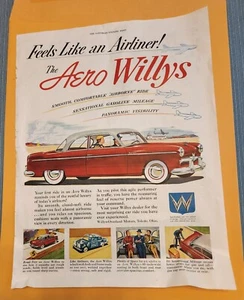 1952 AERO WILLYS AD -- SAMSTAGABENDPOST -- 18. OKTOBER 1952 - Bild 1 von 1