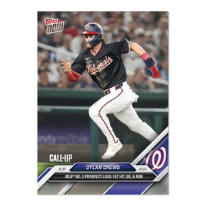 2024 MLB Topps Now Dylan Crews "No. 3 Prospect Logs 1st Hit, SB, and Run" 601 - Picture 1 of 2