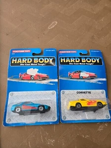 Corvette amarillo Tootsie Toy '63 1986 vintage y azul verde Porsche sin usar, en caja - Imagen 1 de 4