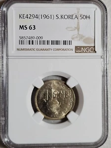 South Korea 50 Hwan 1961 NGC MS 63 - Picture 1 of 2