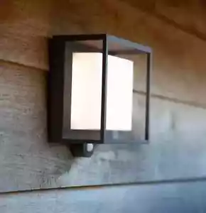1x Lutec Curtis Solar 3W LED Außen grau Wandleuchte PIR Sensor IP54 warmweiß - Bild 1 von 4