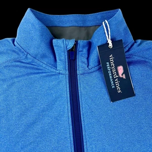 Vineyard Vines 2XL Performance Stretch Pullover Sweater 1/2 Zip Blue $138 - Picture 1 of 14