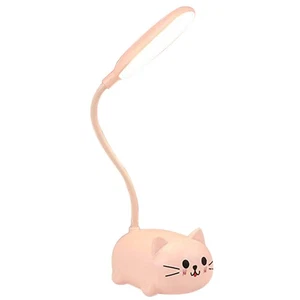 Lampada da Tavolo Gattino Rosa Studente Bambino per Camera da Letto Comodino Lampada Gatto - Foto 1 di 11