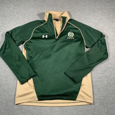 Colorado State Rams Quarter Zip Pullover Mens Medium Green NCAA Under Armour - Image 1 of 4