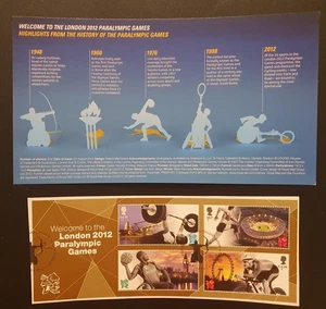 GB - 2012 - MINI HOJA DE LOS JUEGOS PARALÍMPICOS DE LONDRES FINA USADA EN PIEZA + INSERTO #2651 - Imagen 1 de 1