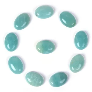Cabujón ovalado amazonita natural de 5x7 mm a 20x25 mm piedras preciosas sueltas - Imagen 1 de 2