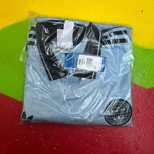 OASIS X ADIDAS ORIGINALS JACQUARD JERSEY BLUE LARGE π TRUSTED SELLER π - Picture 1 of 9