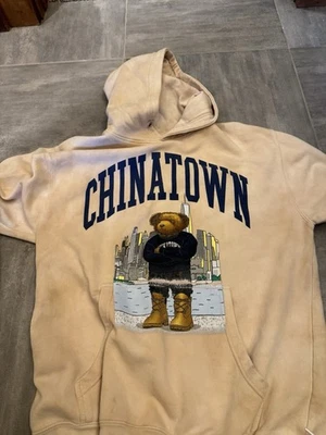 Sudadera con Capucha Chinatown Market Bear Marrón Talla Mediana Para Hombre Rara Limitada Original Foto 1 de 4