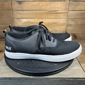 True Linkswear Men's Size 10.5 Eco Knit Black Breathable Golf Lace Up Shoes - Picture 1 of 10