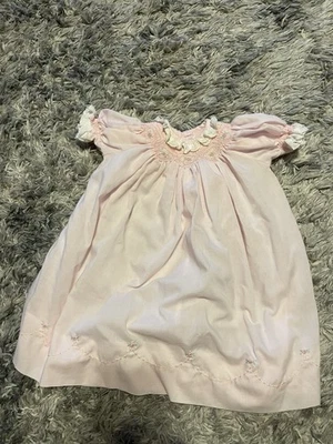 Vestido House of Hatten Inc Rosa 12 Meses Bebé Niña Vintage Foto 1 de 4