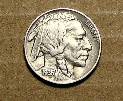 1935   P         Buffalo Head Nickel   ACTUAL  COIN                - 91123207-05 - Image 1 of 2