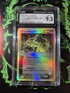 Pokemon Karte Team Aquas Noktuska 1/95 EX Magma vs Aqua Reverse Holo CGC 9,5 MT - Bild 1 von 2