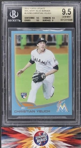 2013 Topps Update Wal-Mart Blue Border US290 Christian Yelich BGS 9.5 - Picture 1 of 2