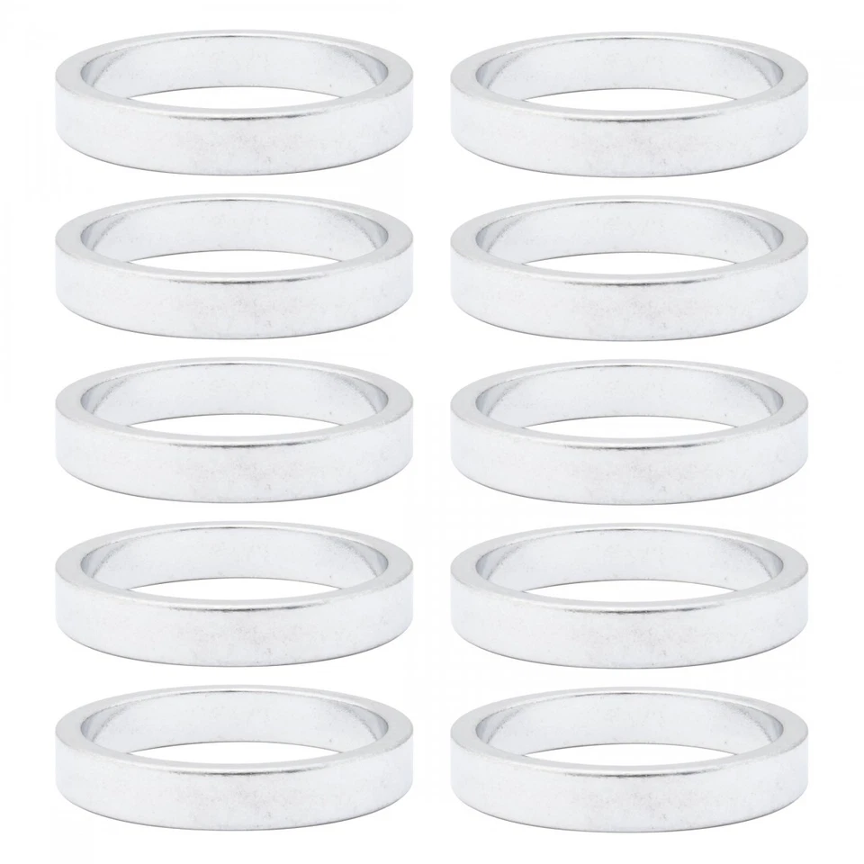 Espaciadores de auriculares de aleación Origin8 espaciadores de 1 pulgada x 5 mm plateados Foto 1 de 1