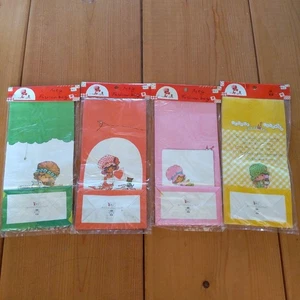 Erdbeere Shortcake Papiertüte Set mit 4 Farben Retro Orange Rosa Grün Gelb - Bild 1 von 12