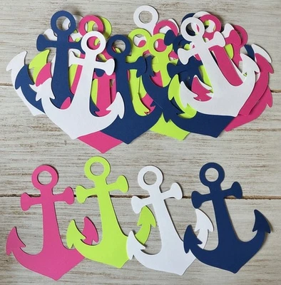 Recortes de anclaje anclaje náutico recortes de papel aula tablón de anuncios decoración c Foto 1 de 2
