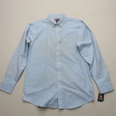 Camisa con botones Chaps para niños jóvenes talla 20 azul bolsillo Oxford nueva con etiquetas Foto 1 de 4