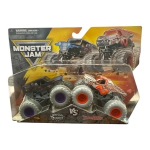 2025 SERIES 32 SPIN MASTER Monster Jam TRUCKS THUNDEROARUS & SON-UVA-DIGGER - Picture 1 of 4