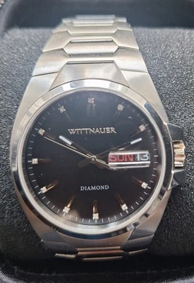 WITTNAUER DIAMOND MEN’S SAPPHIRE CRYSTAL WATCH WN3044 - Image 1 of 4
