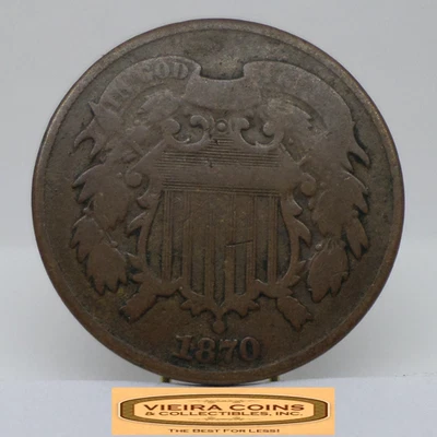 1870 Two-Cent Piece, 2 Cents Piece - #C53117NQ - Image 1 of 2