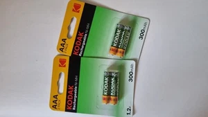 2 X AA 2Pack /2xAAA 2 Pack Kodak 1.2V Rechargeable Batteries UK Seller - Picture 1 of 4