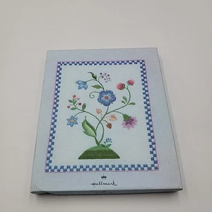 Vintage Hallmark Floral Stationary Set NOS Needlepoint Design 16 Envelopes + 32 - Picture 1 of 6