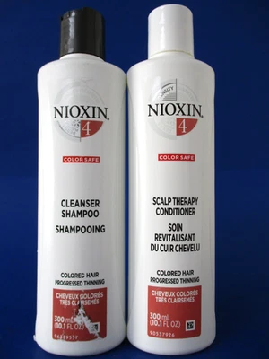 Nioxin # 4 Cleanser Shampoo & Scalp Therapy Conditioner 10.1 oz (scuffed) SET - Image 1 of 2
