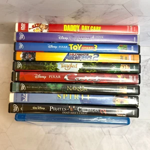 Lot Of 12 Kids DVD Movies Toy Story 3 Cars Tangled Spirit Pirates Sand Lot More - Picture 1 of 6