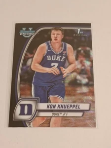 Scheda parallela Kon Knueppel Bowman U Chrome Black Wave #48 Duke Charlotte Hornets - Foto 1 di 2