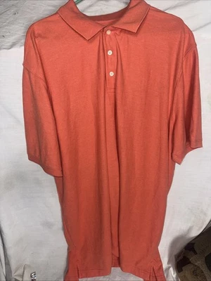 3XL Foundrypolo 1/4 Button 1/4 Sleeves orange Collard Golf Shirt - Image 1 of 4