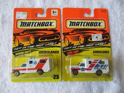 LOT OF 2 MATCHBOX AMBULANCES #25 FROM 1993/95 BOTH MIP - Image 1 of 4