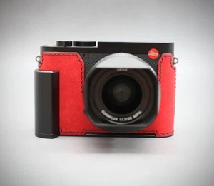 Medio estuche de cuero genuino LIM'S agarre de metal cola de milano para Leica Q3 - color limitado - Imagen 1 de 10