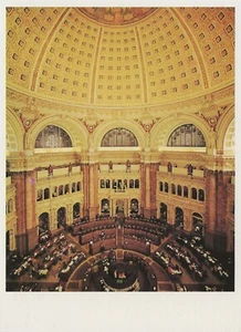 Postal sala de lectura principal de la Biblioteca del Congreso de Washington DC COMO NUEVA sin usar - Imagen 1 de 1