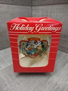 Disney Mickey Mouse Mickys Weihnachtslied Vintage Glas Ornament  - Bild 1 von 6