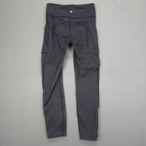 Lululemon Scenic Route 7/8 Tight Tapered Leggings 25" Inseam Black Womens 4 Run - Picture 1 of 11