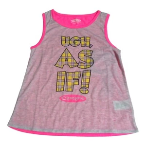 Clueless Girls Size M 7/8 'UGH, AS IF!' 2 PC Pajama Set Tank & Shorts Pink Multi - Picture 1 of 17